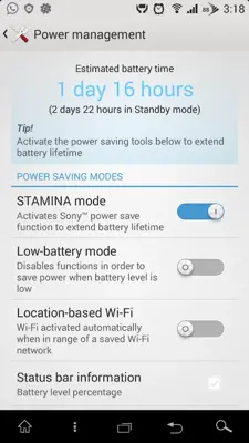 Xperia Stamina LED android App screenshot 1